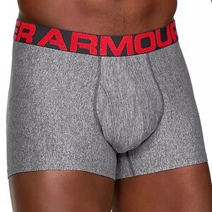 UNDER ARMOUR UA Tech 3 inch Ecom Singles Boxerjock - HEATHER/RED/BLACK